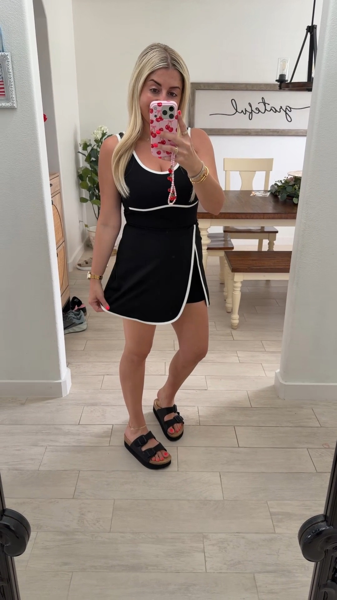 Comfy cute dress
Small
Look for less
Sandals tts
Spring and summer outfit 

#LTKootd