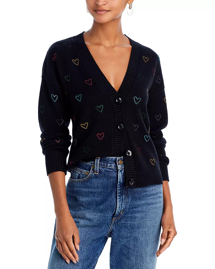 Rhinestone Heart Cardigan - 100% Exclusive | Bloomingdale's (US)