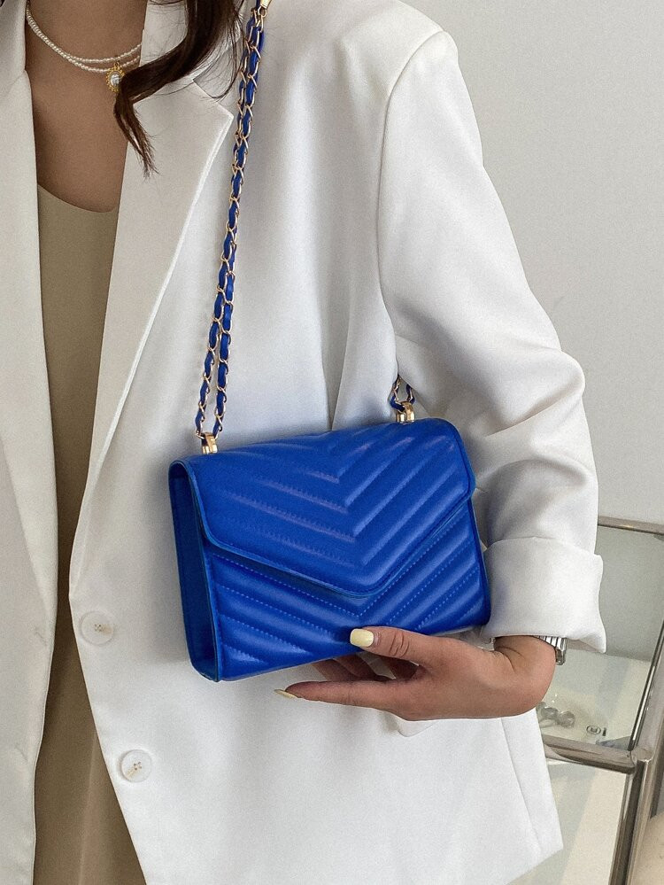 Mini Chevron Flap Square Bag | SHEIN