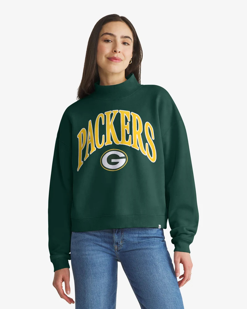GREEN BAY PACKERS VANTAGE '47 WOMEN'S MOCK NECK PULLOVER - Dark green | '47Brand