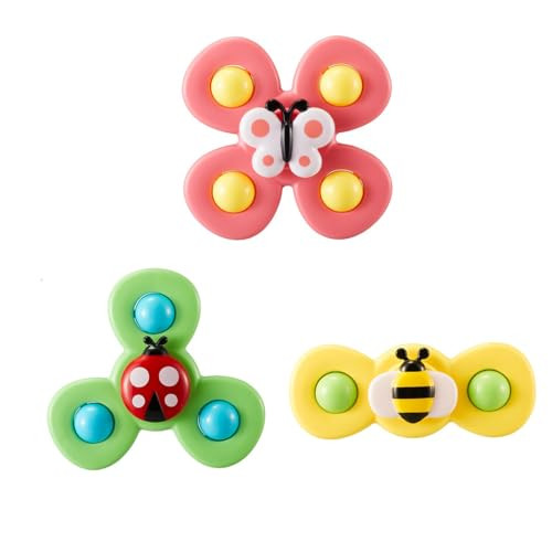Spinner Toys for Babies |Suction Cup Spinners for Babies |Baby Fidget Spinner Suction Bath Toys for Kids Ages 1-3 |Baby Spinners with Suction Cups | Amazon (US)