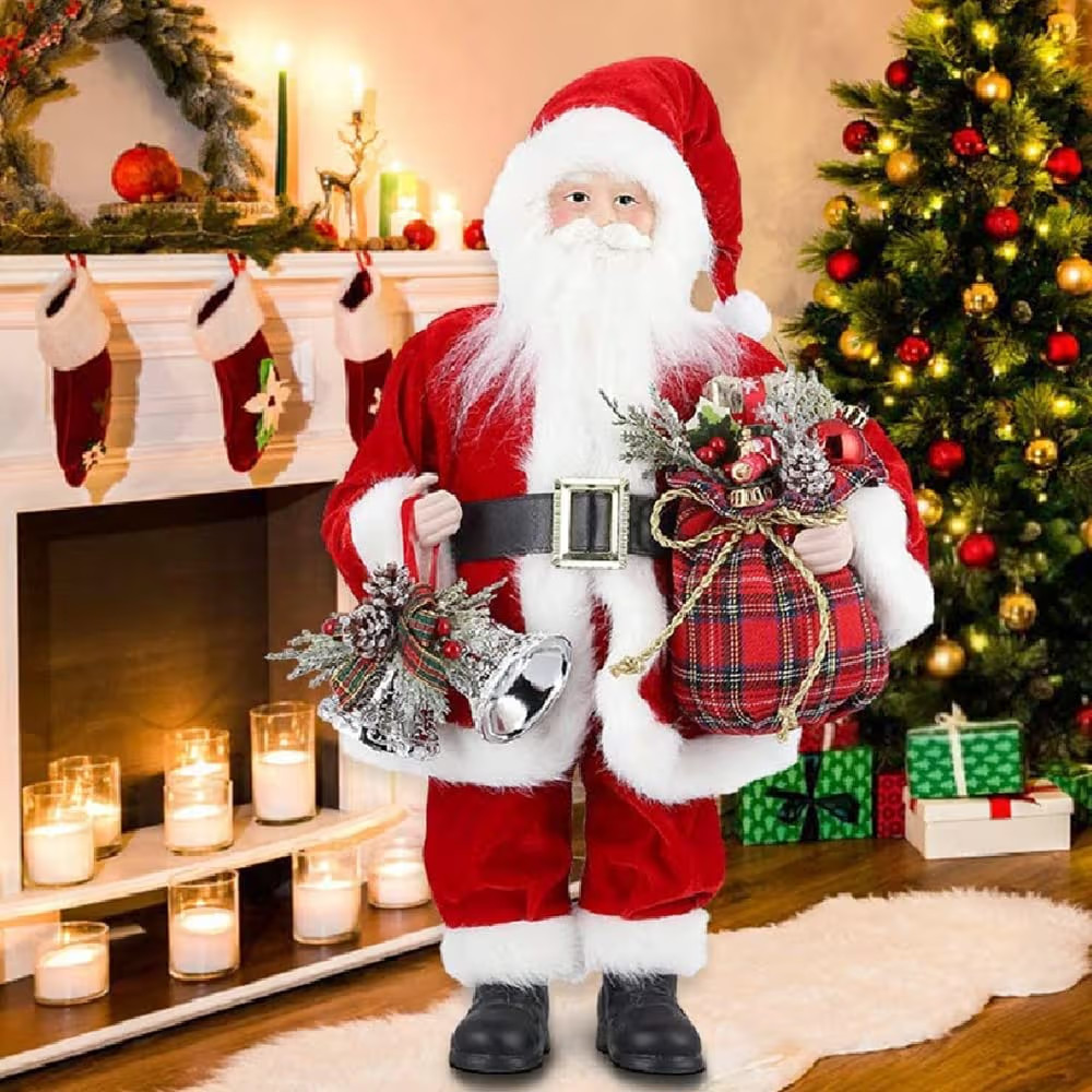 Uten Christmas Decorations, 18" Santa Claus Christmas Figurine Figure Decoration with Gifts Bag a... | Amazon (US)
