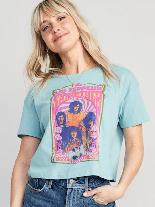 Licensed Pop Culture Graphic Cropped T-Shirt for Women | Old Navy (US)
