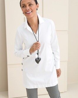 No-Iron Stretch Button-Detail Tunic | Chico's