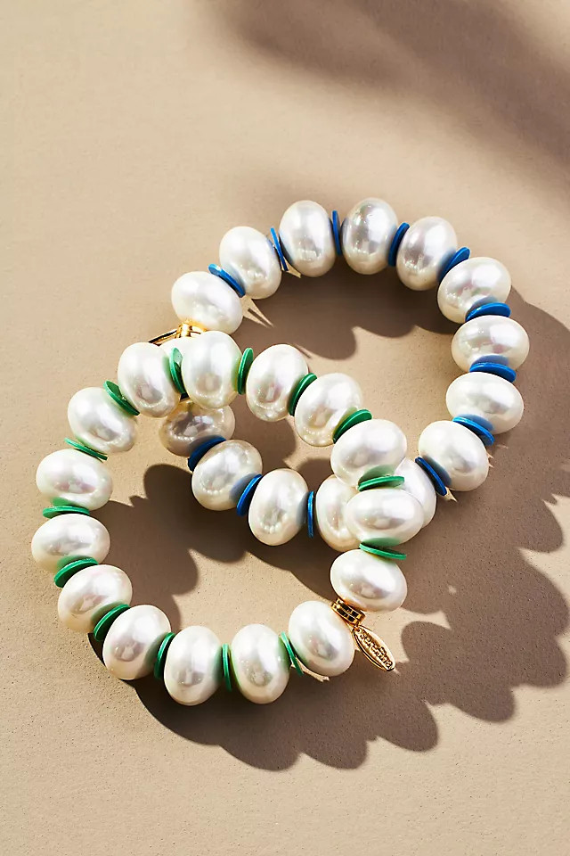 Shell & Pearl Chunky Bracelet | Anthropologie (US)