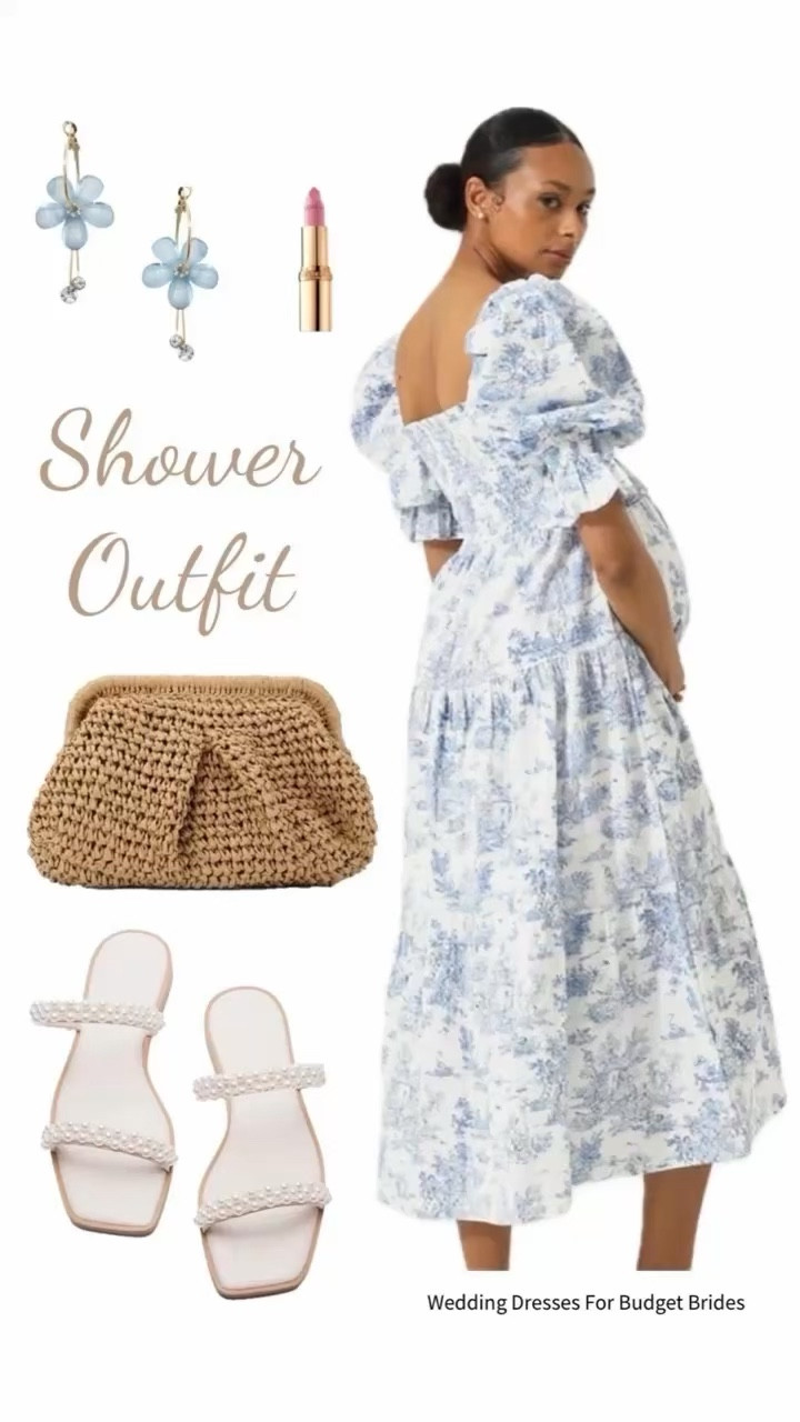 Darling shower outfit idea for the pregnant bride to be.

#babyshowerdresses #maternitydresses #pearlslides #amazondresses #bumpfriendlydresses #bridalshowerdress
#genderrevealdress

#LTKBump #LTKBaby #LTKWedding