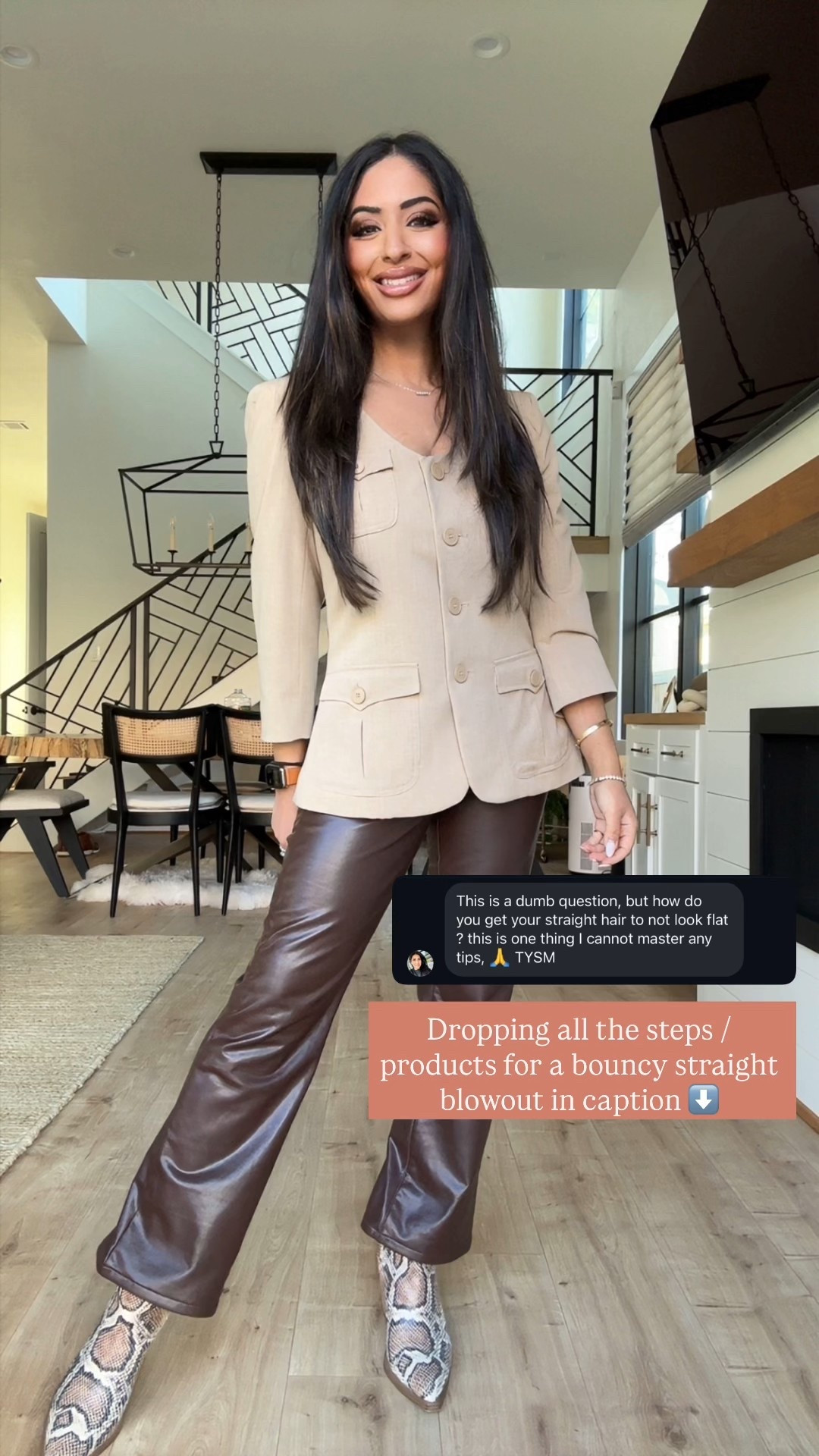 Bouncy straight hair blowout. Volume hair. 
1. Volumizing Shampoo & Conditioner- linked my fav 
2. Root lift spray- linked 
3. Blow dry with hair flipped upside down
4. After straightening- Texture spray- linked fav

Hair essentials. Hair tools. Hair curling iron. Thickening hair serum. Hair products. Hair care. Hair strengthening serum. Night time hair serum. Kerastase hair serums. Hair mask. Anti-frizz Detangler. Hair spray. Hair shampoo and conditioner for healthy care. Pureology. Color WOW. Oribe. 
Minimal breakage. Medium to thick hair. Gifts for her. Black Friday sale.
Cyber week sale. Dyson but better.
Cyber Monday sale. Shark flex style on sale. Sephora sale. Glass hair.
Gifts for hair lovers. Gifts for hair girlies. Hair care. Hair tools. Shark flex style on sale. Travel hair essentials. Travel hair bag. Curling iron. Blow dry . All in one. Blowout at home. Wavy hair. Normal hair. Healthy hair. Prevent heat damage. Christmas gift inspo. Holiday gift inspo. Birthday gift ideas. Beauty on sale. Amazon sale. Prime day sale. Powerful hair drying brush. Europe trip. London trip. Paris trip. Hair appliances. #LTKGiftGuide #LTKWatchNow #LTKCyberWeek   

#LTKTravel #LTKBeauty #LTKSaleAlert #LTKBeauty #LTKWedding #LTKTravel #LTKBeauty #LTKgrwm #LTKgrwm #LTKBeauty #LTKdayinmylife #LTKgrwm #LTKBeauty