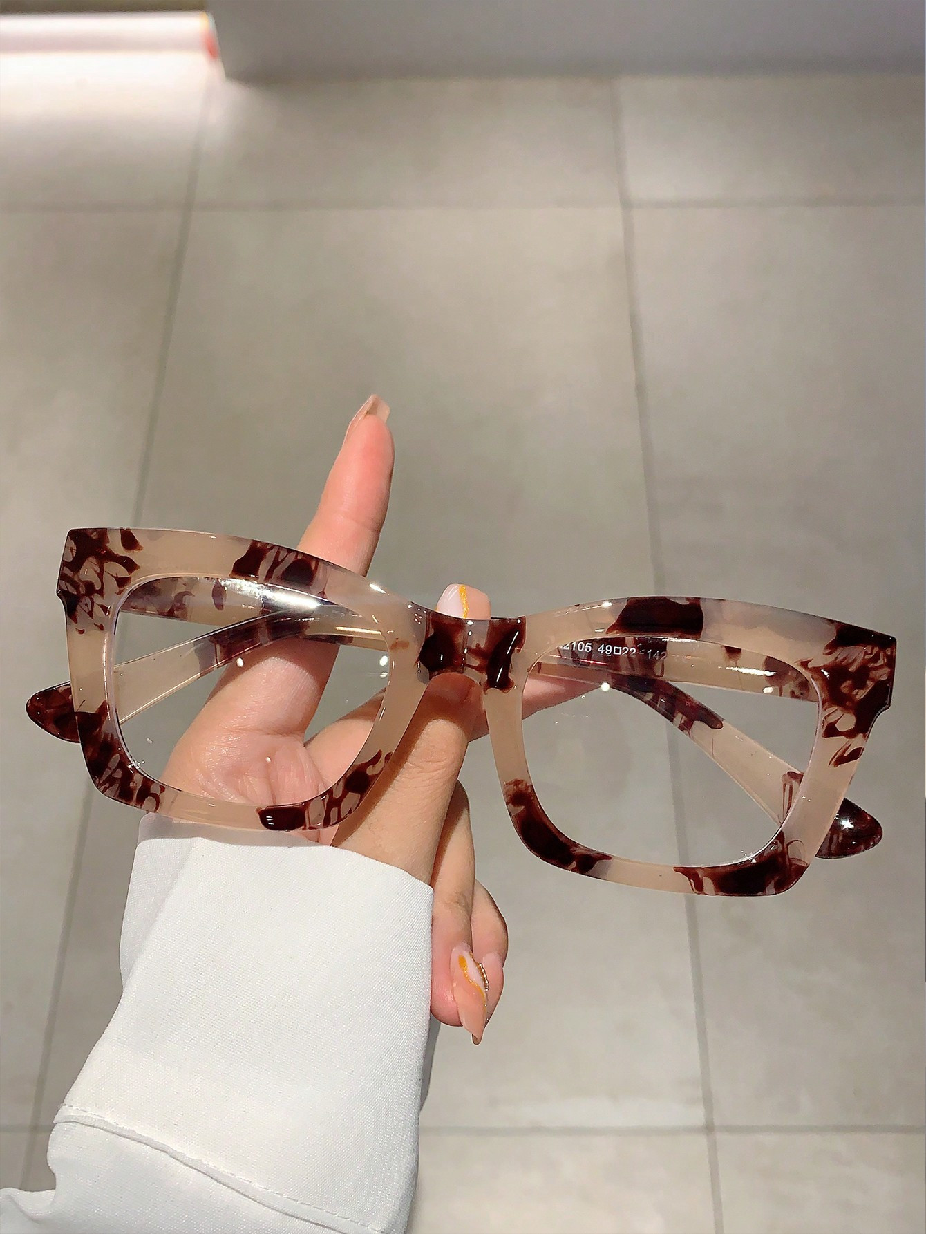 1pc Women's Simple Square Frame Plain Glasses In Multicolor, Suitable For Daily Wear Clear Glasse... | SHEIN
