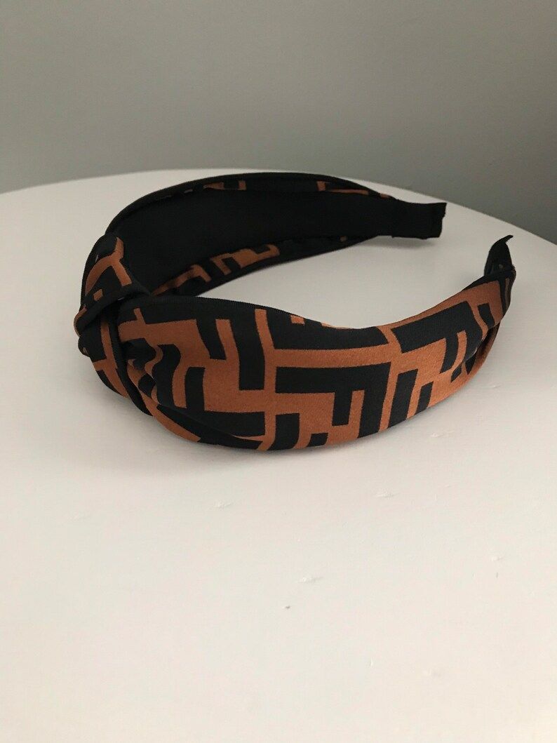FF brown Top knot headband Designer inspired | Etsy (US)