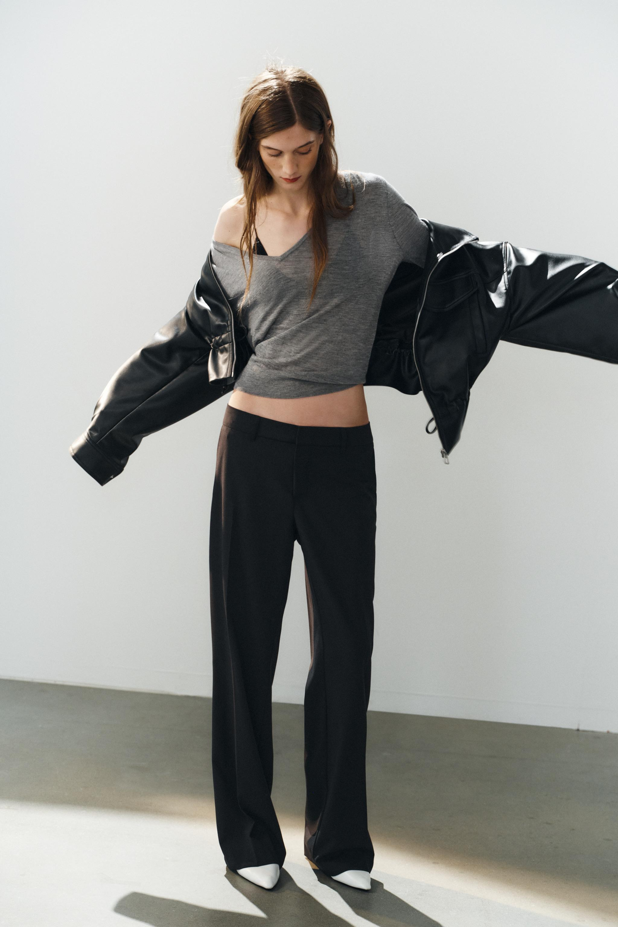 ADJUSTABLE WAIST FAUX LEATHER JACKET | Zara US