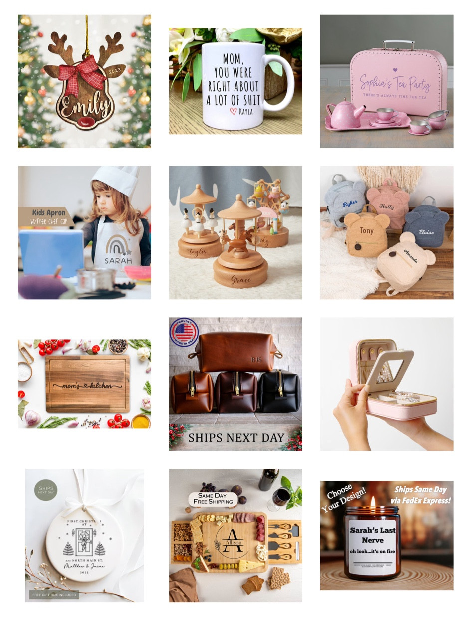 Shopping small businesses is important to me every season! I actually get all of the decorations for Snoh’s birthday party on Etsy every year as well. Here’s a few shops I love and or have ordered from! 🫶🏼💕

#LTKHoliday #LTKSeasonal #LTKGiftGuide
