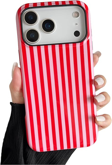 Longlayss Compatible with iPhone 17 Pro Max Pro Case Cute Aesthetic Striped Phone Case for Women ... | Amazon (US)