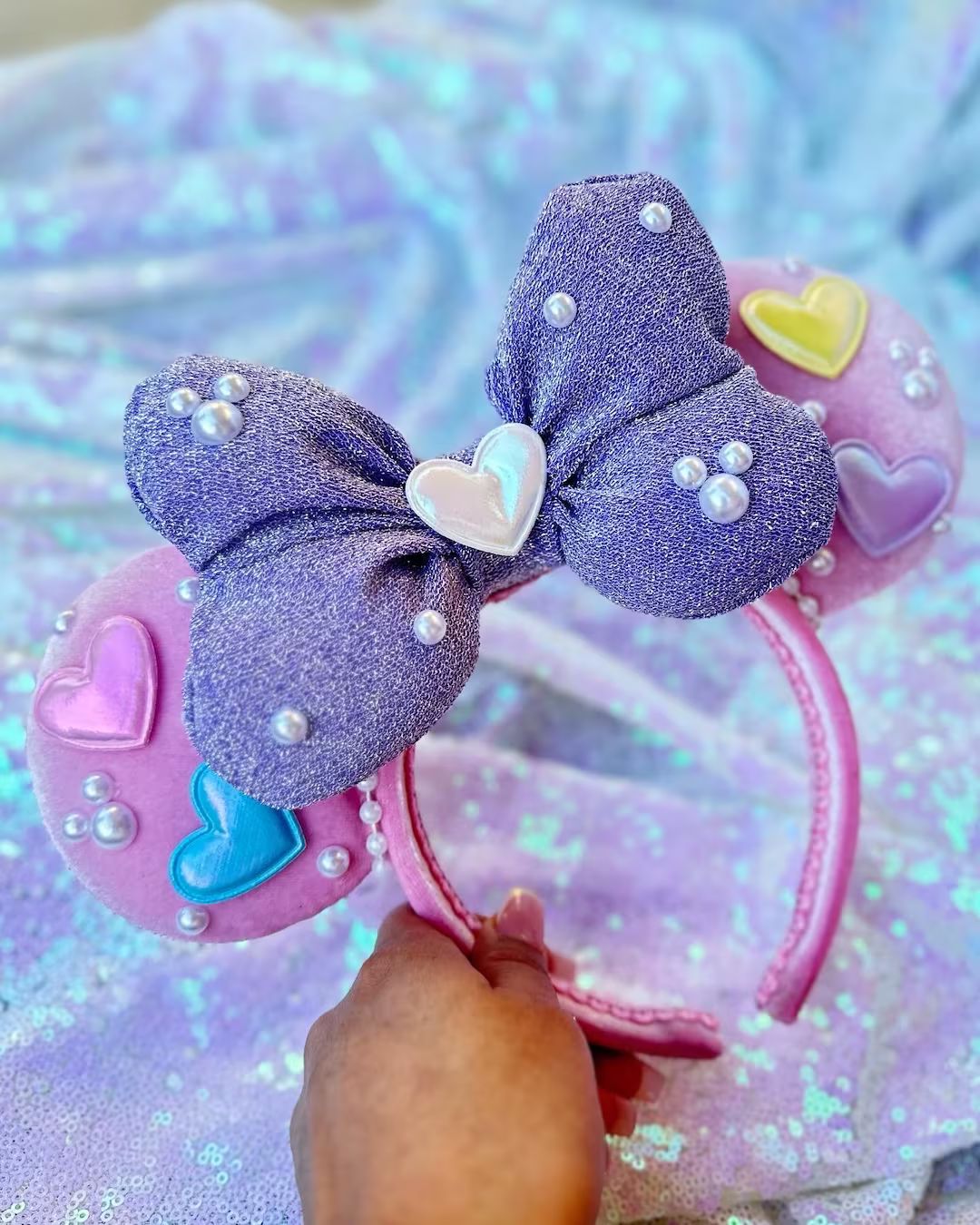 Pastel Hearts Minnie Ears | Etsy (US)