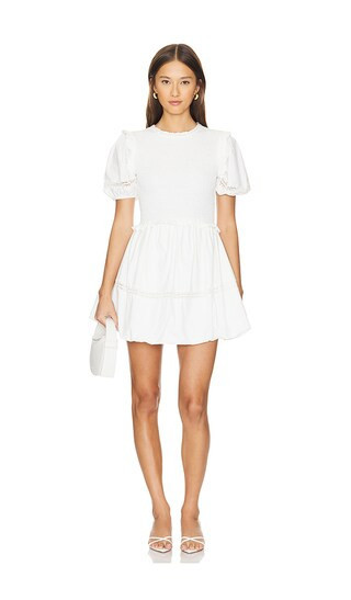 For Love & Lemons Sandy Mini Dress in White. - size M | Revolve Clothing (Global)