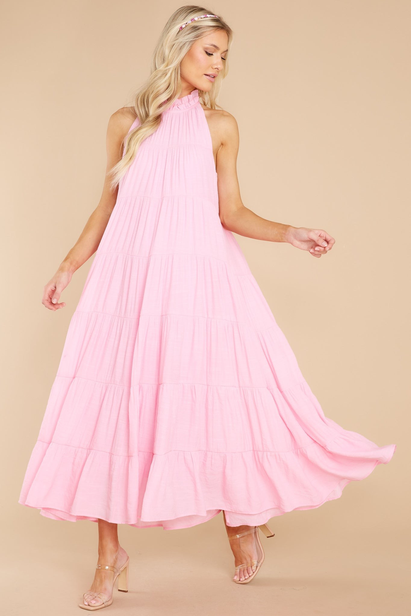 Take Me Dancing Pink Maxi Dress | Red Dress 