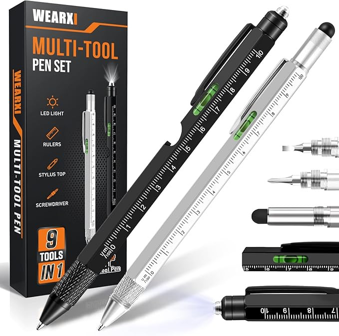 WEARXI Gifts for Men, 9 in 1 Multitool Pen Fathers Day Gift from Daughter Son, Mens Gifts for Dad... | Amazon (US)
