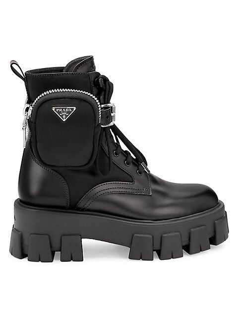Lug-Sole Leather Combat Boots | Saks Fifth Avenue (CA)