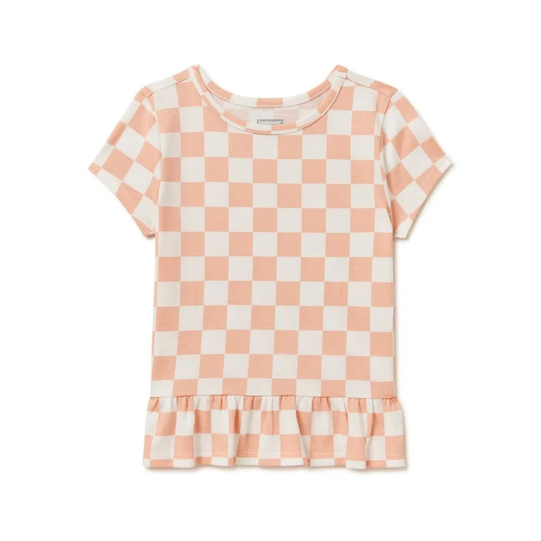 Garanimals Toddler Girls Short Sleeve Peplum Tee, Sizes 12 Months-5T - Walmart.com | Walmart (US)