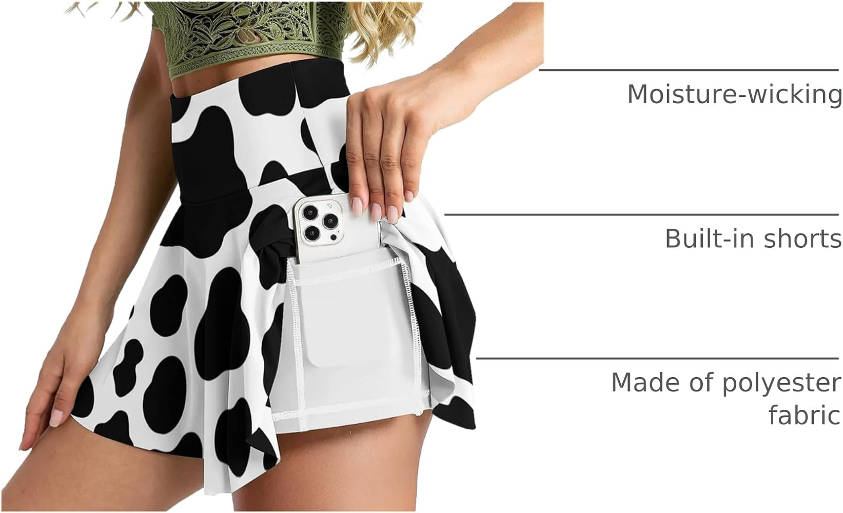 Tennis Skirt for Women with Pockets Inner Shorts, High Waisted Athletic Golf Skorts for Running W... | Amazon (US)