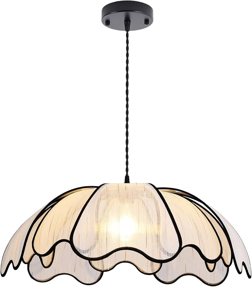 Boho Chandelier 24" Hand-Woven Chandelier, Rustic Chandeliers Hanging Light Fixtures for Dining R... | Amazon (US)