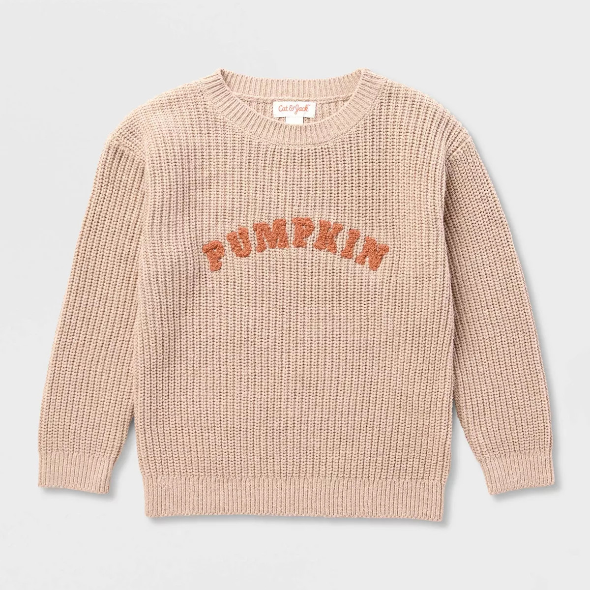 Toddler Boys' Fall Pumpkin Crewneck Sweater - Cat & Jack™ Tan 18M | Target