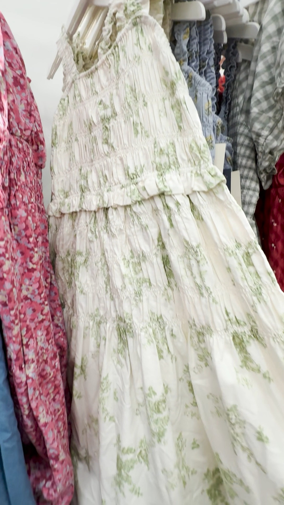 I love how fresh and summery this maxi dress looks. 💚🤍 It features a green floral design with ruffled straps and smocking. Available in two colorways. 

#summerdress #strappymaxidress #target #graduationdress #poolcoverup #summeroutfit #floraldress #beachvacationoutfit #vacationoutfitsbeach

#LTKMidsize #LTKPlusSize #LTKOver40