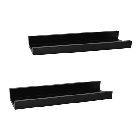 Mainstays 15 x 4 Black Floating Shelves (2 Count) | Walmart (US)