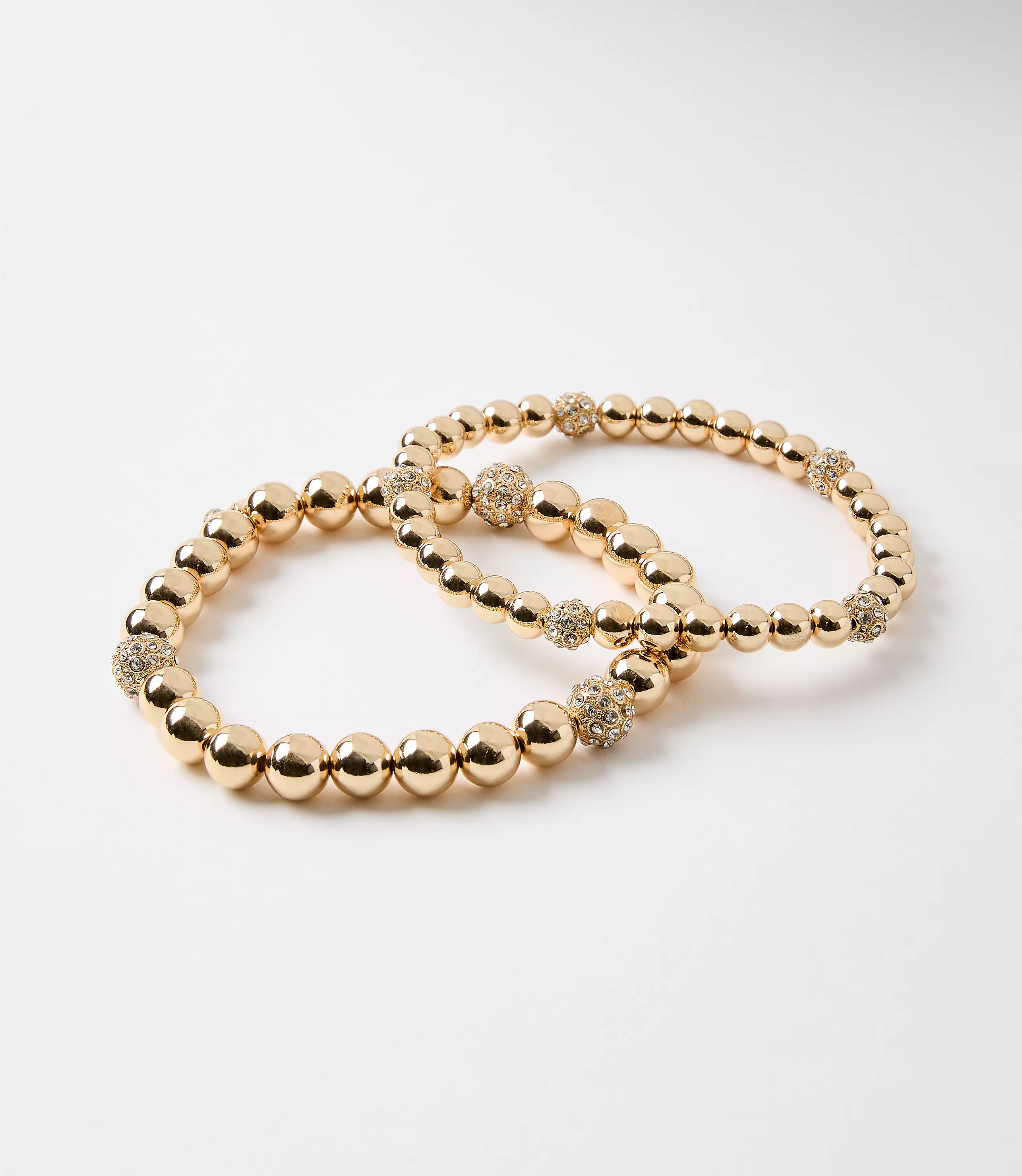 Pave Beaded Stretch Bracelet Set | LOFT