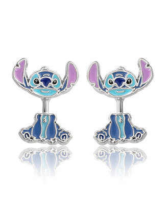 Lilo and Stitch Blue Enamel Stitch Stud Earrings | Macy's