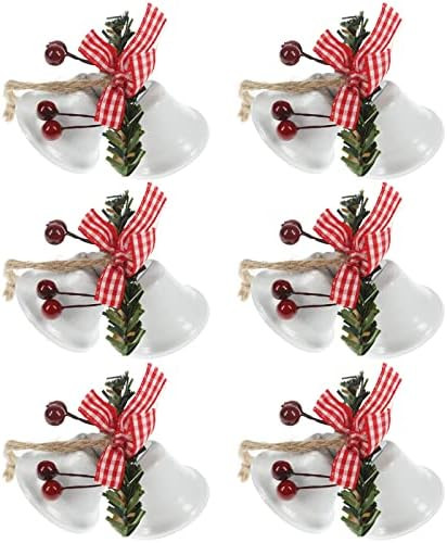 Tinsow 6 Pcs Red Christmas Bells, Tree Hanging Ornament Metal Jingle Bells for Christmas Holiday ... | Amazon (US)