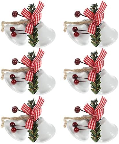 Tinsow 6 Pcs Red Christmas Bells, Tree Hanging Ornament Metal Jingle Bells for Christmas Holiday ... | Amazon (US)