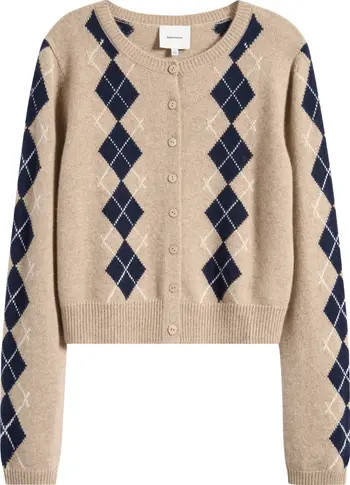 Clara Cashmere & Wool Crew Cardigan | Nordstrom