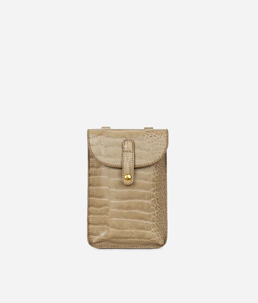 The Phone Bag - Croc Latte | Fawn Design