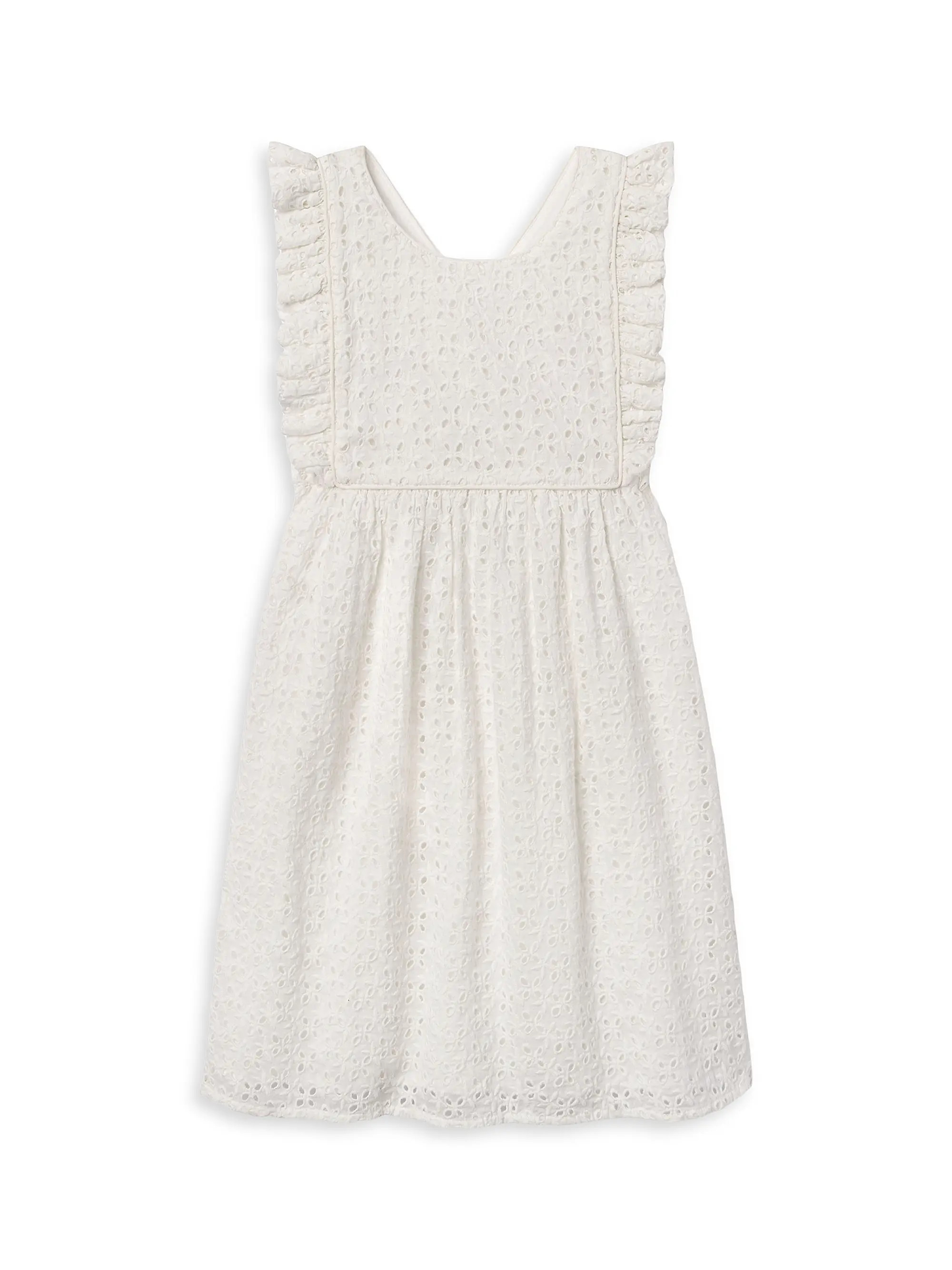 Little Girl's & Girl's Elizabeth Eyelet Cotton Dress | Saks Fifth Avenue