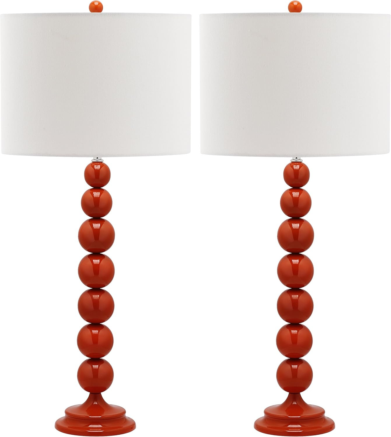 Amazon.com: SAFAVIEH Lighting Collection Jenna Modern Contemporary Orange Stacked Ball 32-inch Be... | Amazon (US)