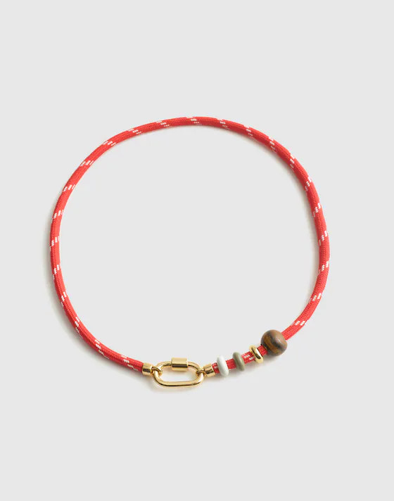Semiprecious Carabiner Paracord Charm Necklace | Madewell