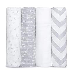 Muslin Swaddle Blankets Neutral Receiving Blanket Swaddling, Wrap for Boys and Girls, Baby Essent... | Amazon (US)