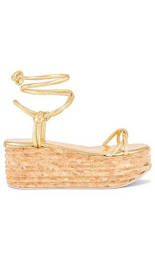 Camillia Platform Sandal in Gold | Revolve Clothing (Global)