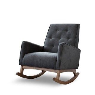 Mid Century Modern Collin Dark Gray Rocking Chair | Bed Bath & Beyond