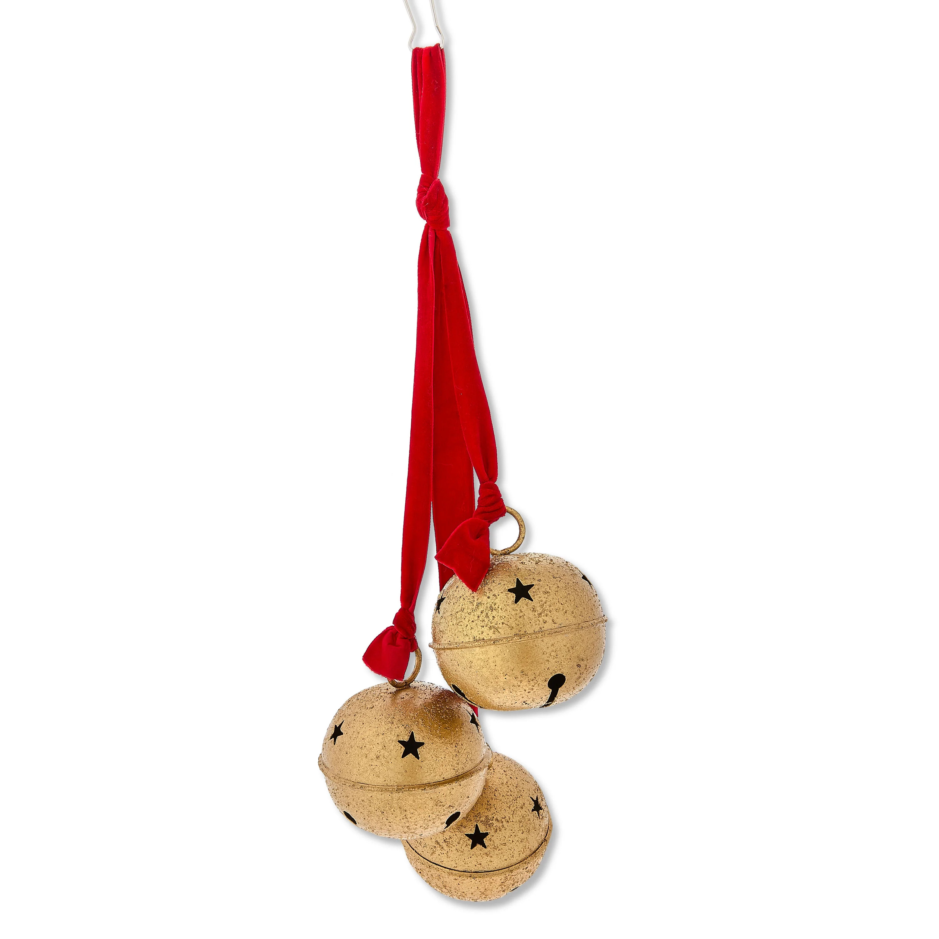 Rustic Bells Hanging Christmas Decoration, Gold, 19", by Holiday Time - Walmart.com | Walmart (US)