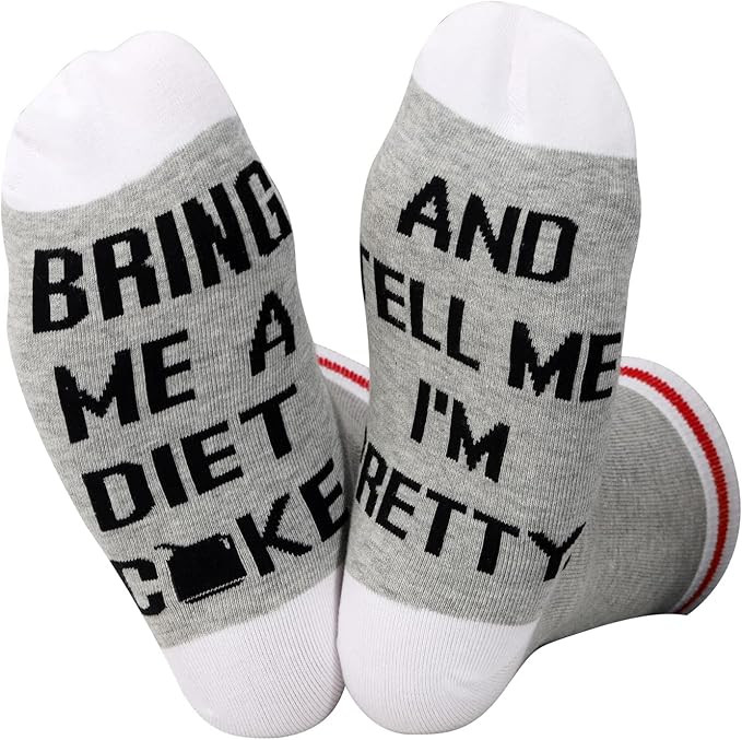 TSOTMO 2 Pairs Drinks Gift Drinker Gift Bring Me a drink And Tell I'm Pretty Novelty Socks for Dr... | Amazon (US)
