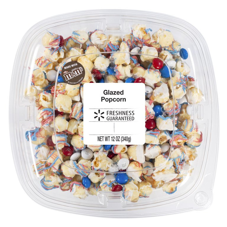Freshness Guaranteed Patriotic Glazed Corn Mix, Ready to Eat Snack, Reclosable Bowl, 12 oz | Walmart (US)