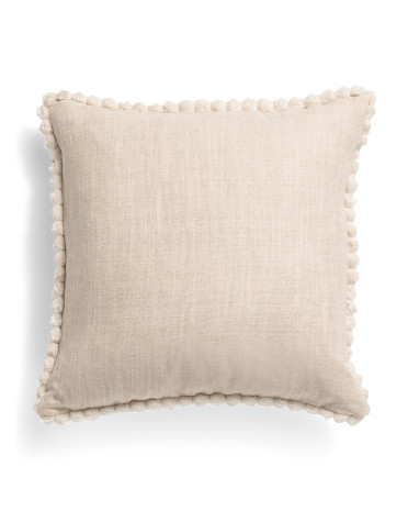 22x22 Pom Chic Trim Pillow | TJ Maxx