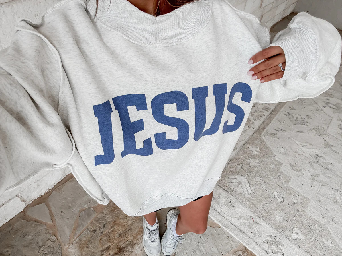 Jesus/God Is Good Reversible Mockneck Sweatshirt | CK Squared Boutique