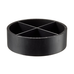 The Container Store® Kyoto Bamboo Divided Turntable Black | The Container Store