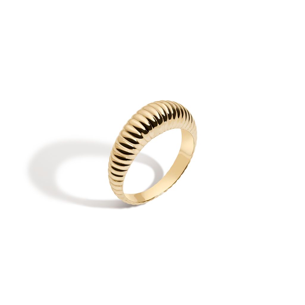 Gold Ridged Arch Ring | AUrate New York