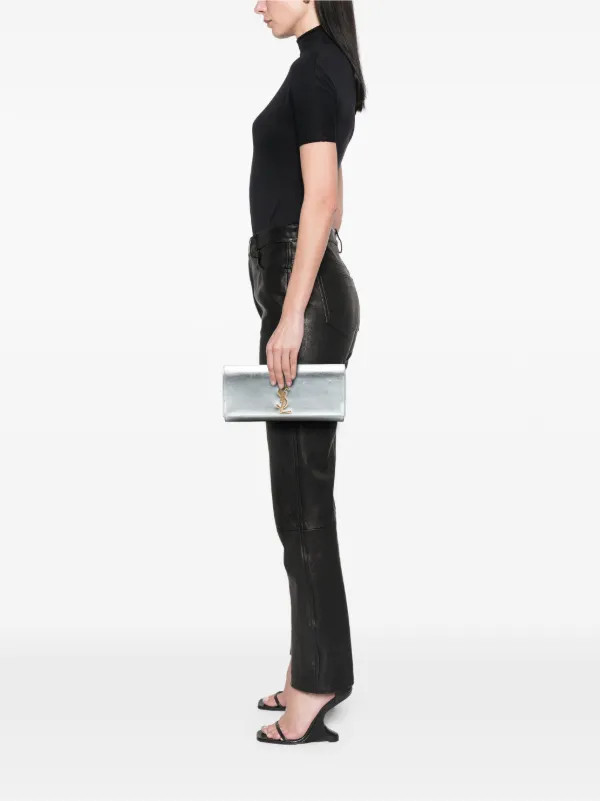 2014 Metallic Calfskin Cassandre clutch bag | Farfetch Global