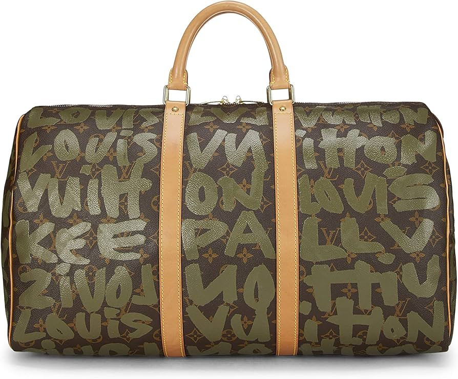 Amazon.com: Louis Vuitton, Pre-Loved Stephen Sprouse x Louis Vuitton Green Monogram Graffiti Keep... | Amazon (US)
