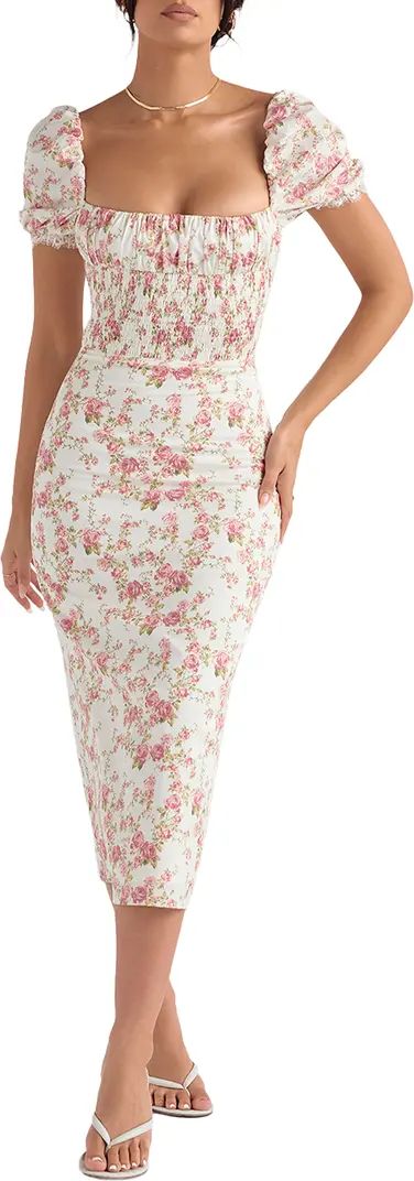 Bellucci Floral Smocked Midi Dress | Nordstrom