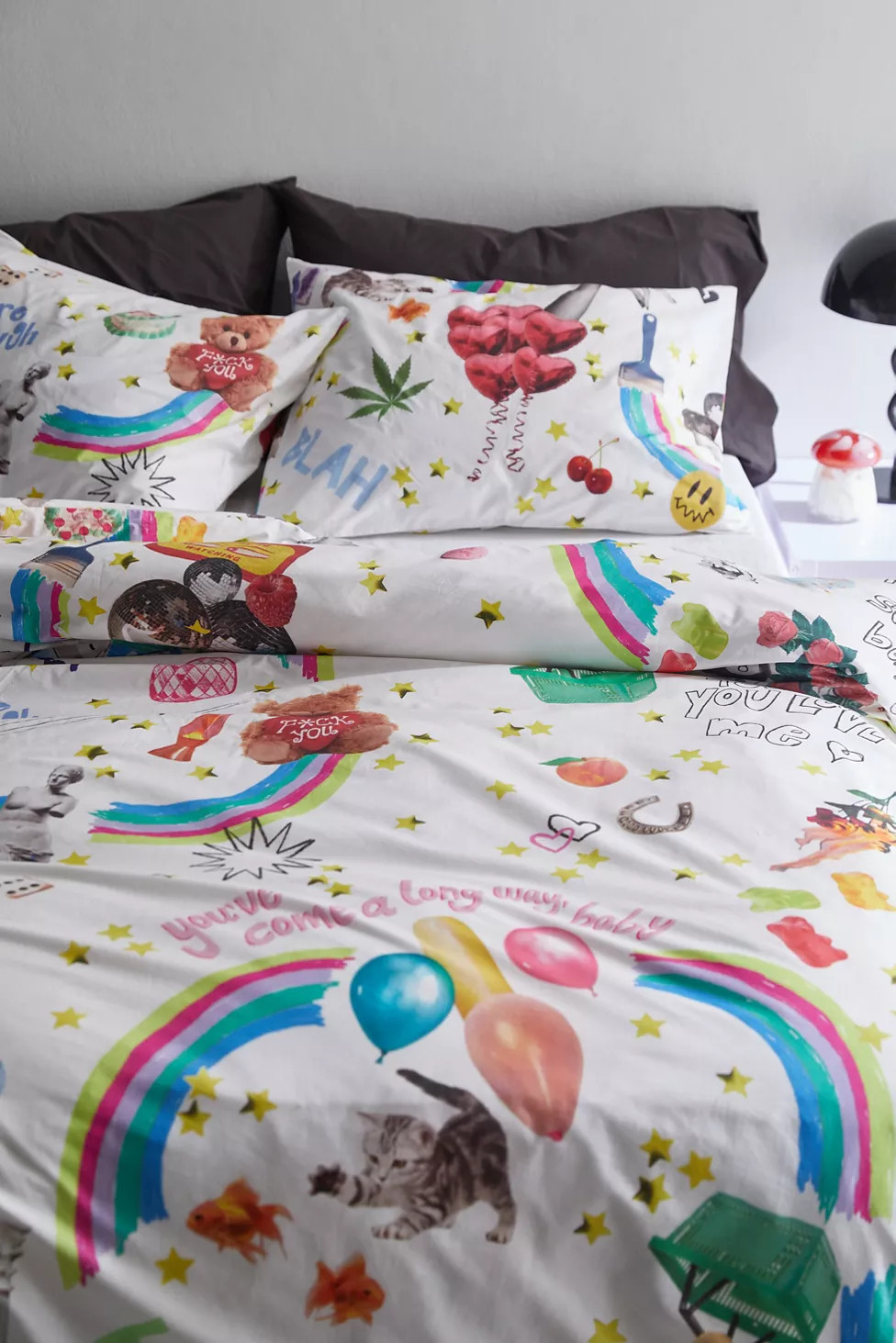Dear Diary Breezy Cotton Percale Duvet Cover | Urban Outfitters (US and RoW)